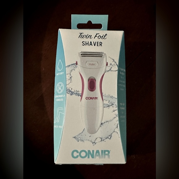 Conair Twin Foil Cordless Shaver, New, Pink, Wet/Dry - Picture 1 of 3